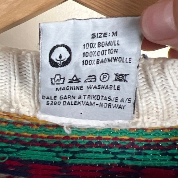 Dale of Norway Heavy Knit 100% Cotton Medium Ski Crewneck - Picture 4 of 9